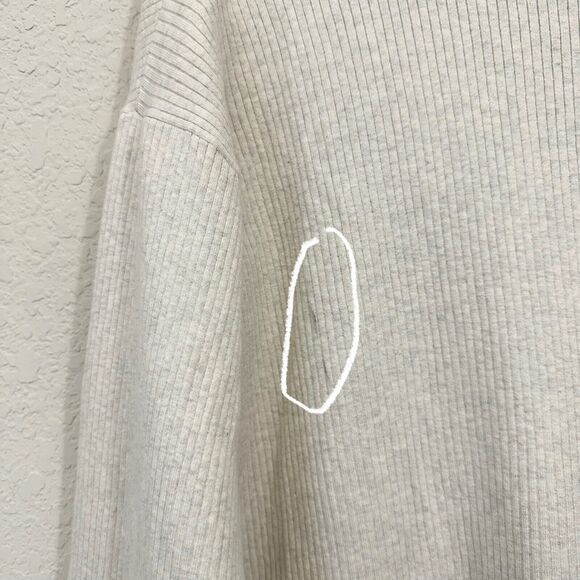 KITH W's Gemma Ribbed Knit Cardigan Sweater in Cream - Picture 10 of 14